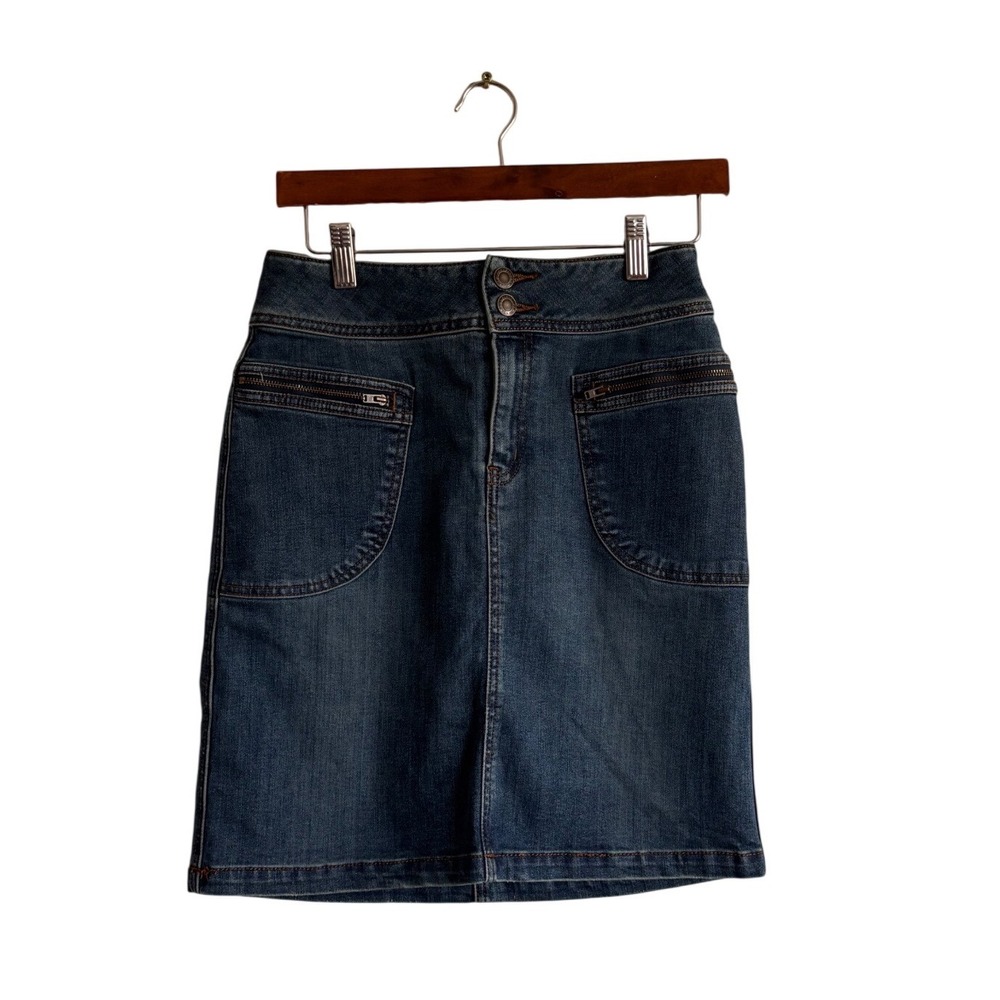 Prana Broadway‎ Skirt True Blue Denim Organic Cotton Mini Skirt 1967211 Womens 2